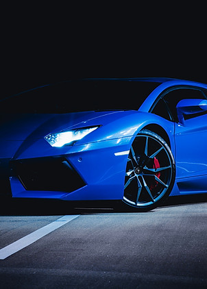 Blue sports car