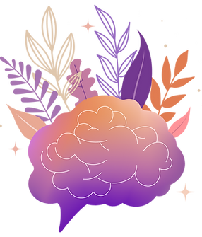 Brain with Floral Design