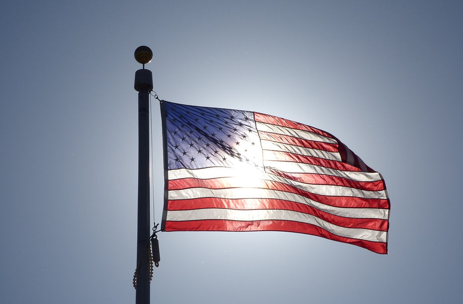 American Flag Backlit with the text US Connect LLC