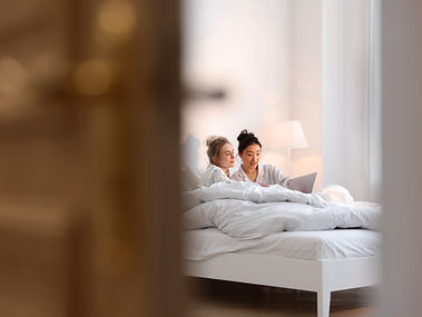 Friends in Hotel Room