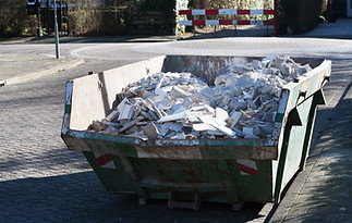 Skip with rubble
