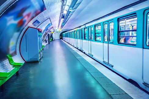 Dentro de la estación de metro