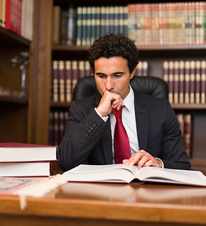 Lawyer reading