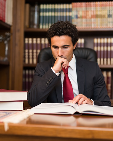 Lawyer reading