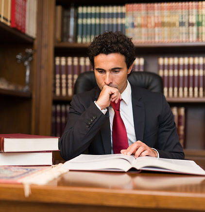 Lawyer reading