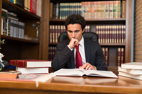 Lawyer reading