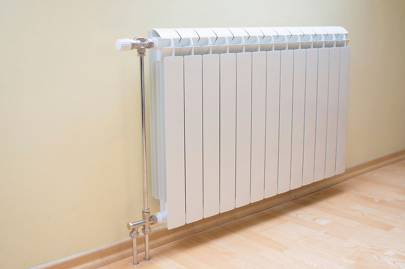 close-up image of white radiator