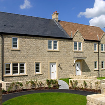 Finished houses on a new property development