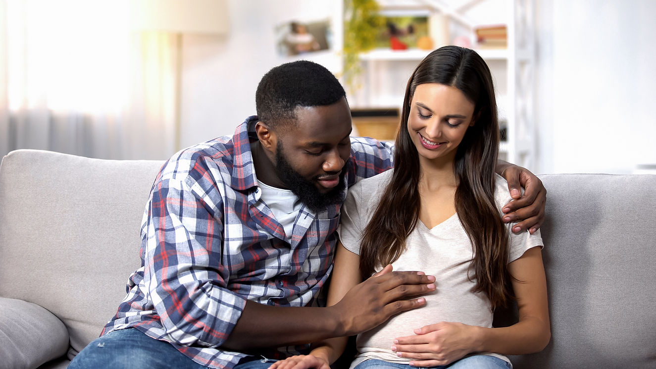 Mujer embarazada, y, pareja