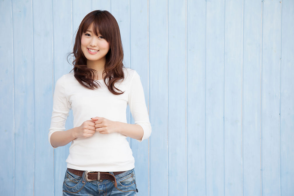 笑顔の女性