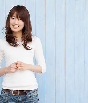 笑顔の女性