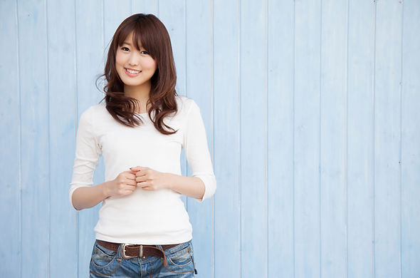 笑顔の女性