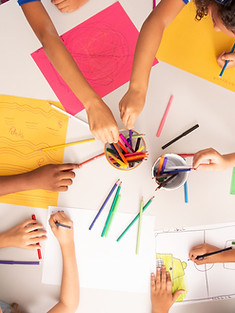 Kids Drawing Together