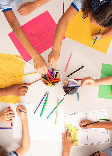 Kids Drawing Together