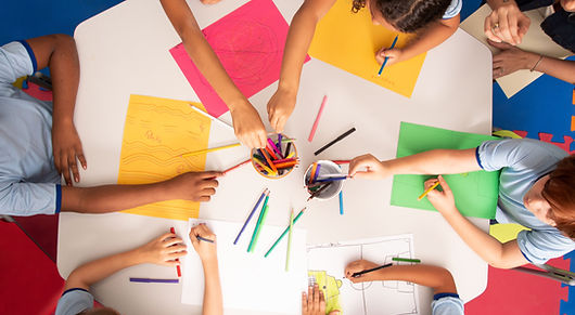 Kids Drawing Together