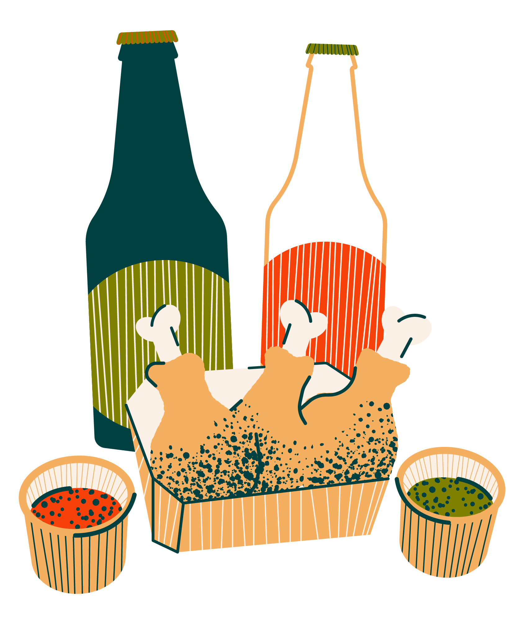 Arranged Food and Objects