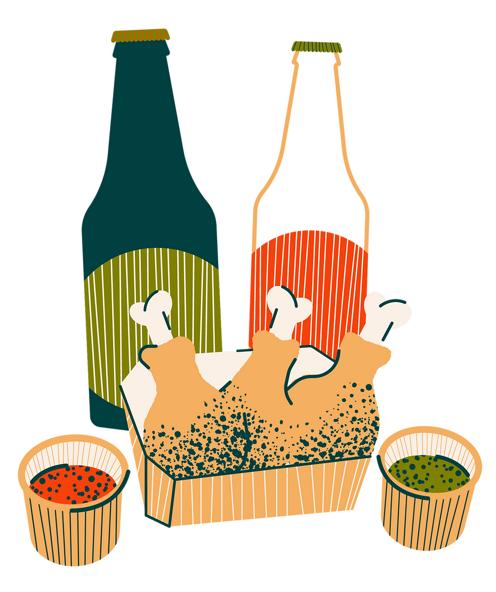 Arranged Food and Objects
