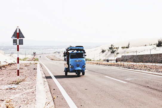 Blue Auto Rickshaw