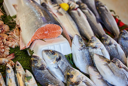 Fresh fish served