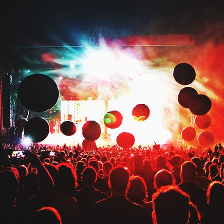 Illuminated Concert Crowd