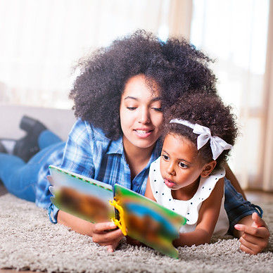 family, carpet, book, reading