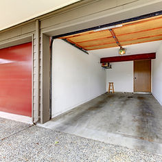 Open and empty garage after clearance