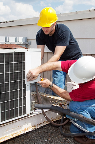 HVAC Workers Repairing