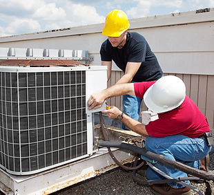 HVAC Workers Repairing