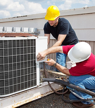 HVAC Workers Repairing
