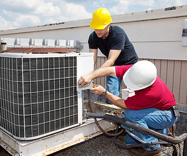HVAC Workers Repairing
