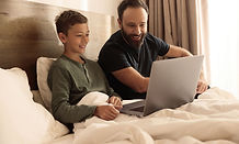 Father and Son in Bed