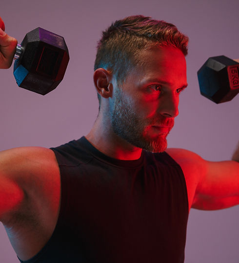 Man Lifting Dumbbells
