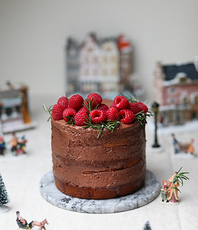 Torta al cioccolato e lamponi