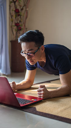 Man Exercising Indoors