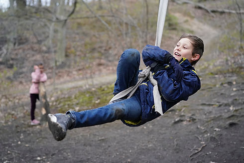 Boy Swinging