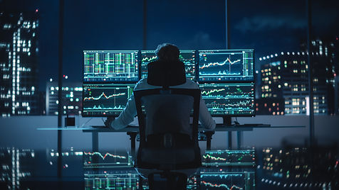 Trader à son poste de travail