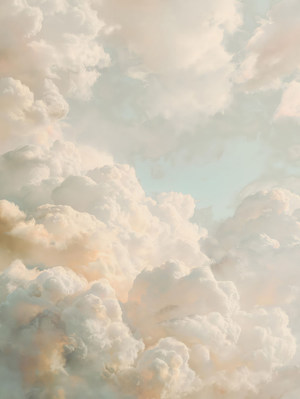 Pluizige witte wolken