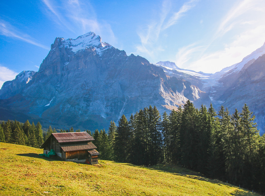 Mountain Cabin Landscape