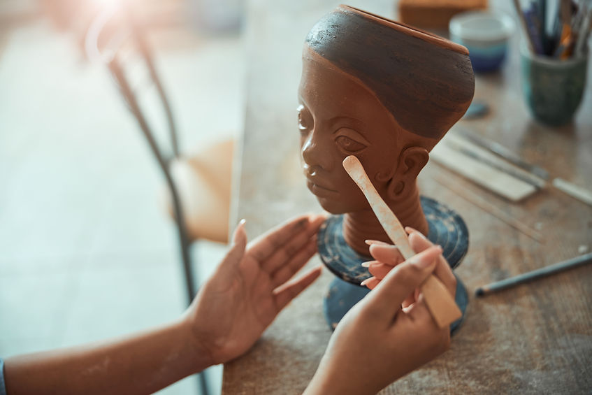 Sculpting Clay Bust
