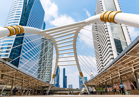 A skywalk at Sathon