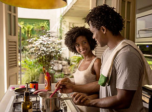 Couple Cooking Together