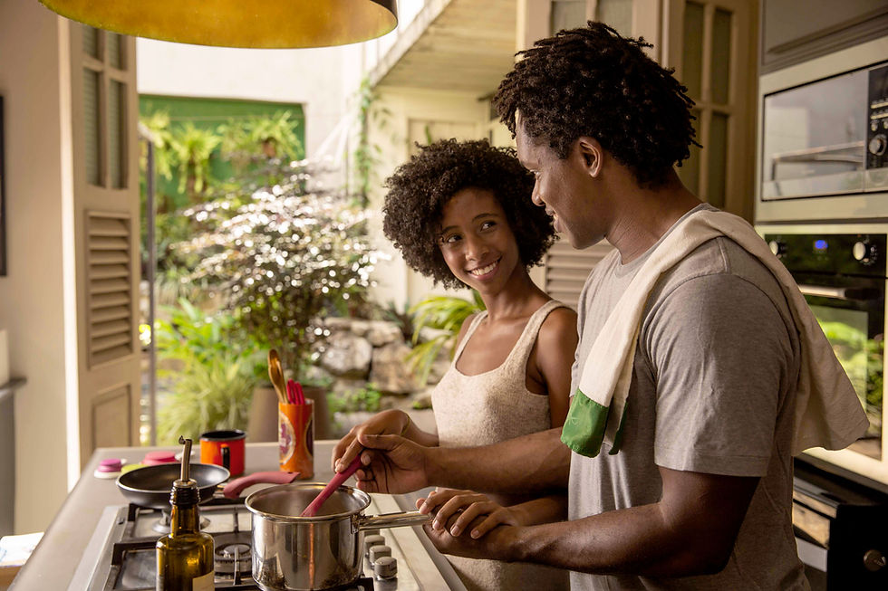 Couple Cooking Together