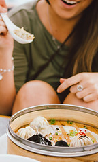 Lässige Dim Sum Mahlzeit