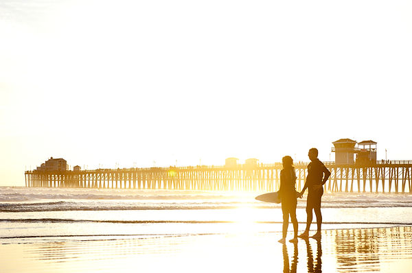Surfing in Sunset