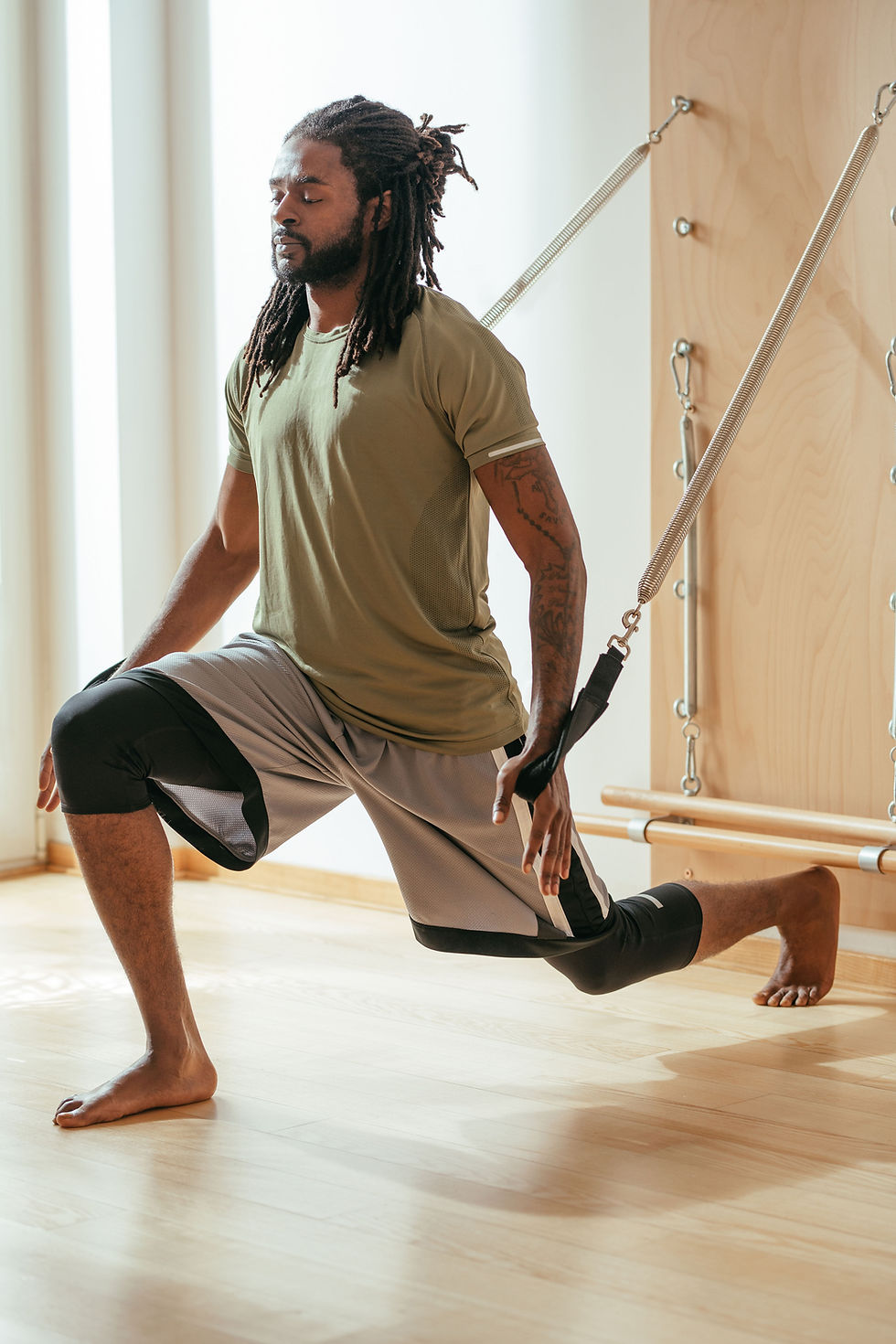 Man doing pilates