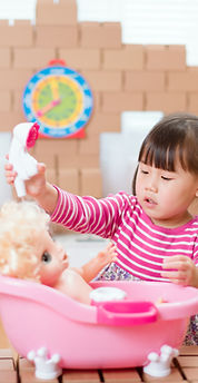 Playing with Baby Doll