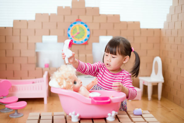Playing with Baby Doll