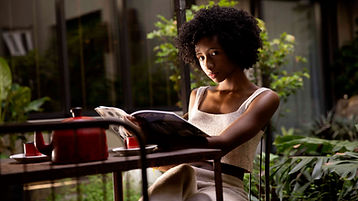 Woman Reading Outdoors
