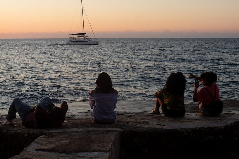 Coucher de soleil sur la mer