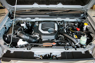 close-up image of car engine